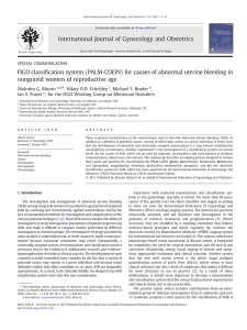 FIGO classification system (PALM-COEIN) for causes of abnormal