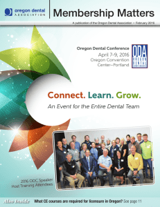 Membership Matters - Oregon Dental Association