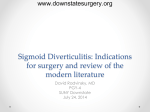 Chronic Sigmoid Diverticulitis: Indications for surgery and