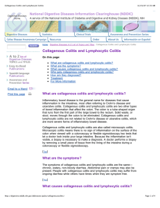 Collagenous Colitis and Lymphocytic Colitis