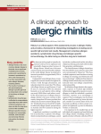 A clinical approach to allergic rhinitis