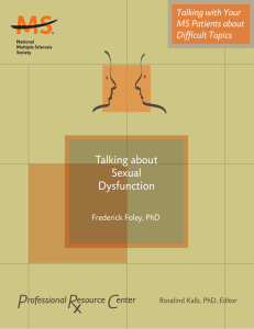 Talking about Sexual Dysfunction - National Multiple Sclerosis Society