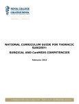 NATIONAL CURRICULUM GUIDE FOR THORACIC SURGERY