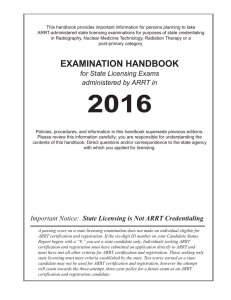 State Licensing Handbook - The American Registry of Radiologic