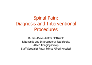 Spinal Pain: Diagnosis and Interventional Procedures