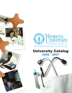 2006/2007 - Western University of Health Sciences