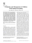Evaluation and Management of Children With Holoprosencephaly