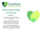 Winter Issue 2016 - Goodwin Community Health
