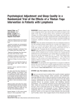 Psychological adjustment and sleep quality in a randomized trial of