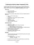 CONTINUOUS POSITIVE AIRWAY PRESSURE (CPAP)