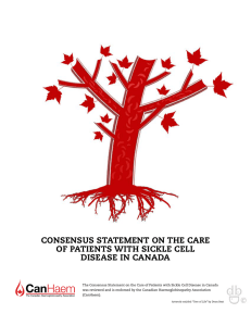 consensus statement on the care of patients with sickle cell disease