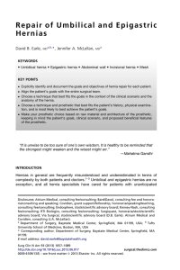 Repair of Umbilical and Epigastric Hernias