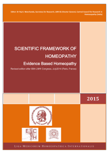 scientific framework of homeopathy