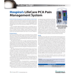 Hospira`s LifeCare PCA Pain Management System