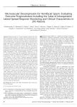 Microvascular Decompression for Hemifacial Spasm