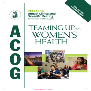 2015 ACOG Annual Clinical and Scientific Meeting