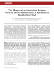 The Absence of an Interaction Between Warfarin and Cranberry Juice