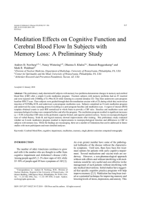 Meditation Effects on Cognitive Function and