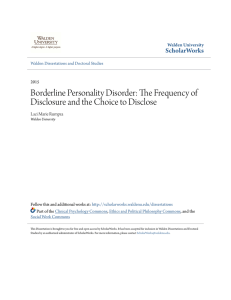 Borderline Personality Disorder: The Frequency of