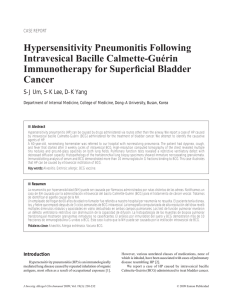 Hypersensitivity Pneumonitis Following Intravesical Bacille Calmette