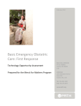 Basic Emergency Obstetric Care: First Response