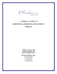 a woman`s guide to bioidentical hormone replacement therapy