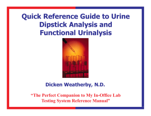Quick Reference Guide To Urine Dipstick