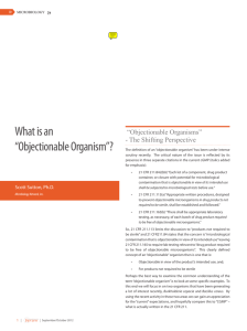 "Objectionable Organism"? - The Microbiology Network