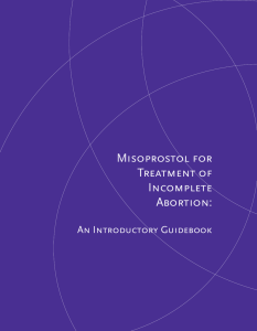 Misoprostol for Treatment of Incomplete Abortion
