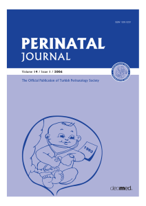 A Case Report - Perinatal Journal