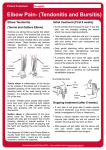 A Pain in the Elbow - Tendonitis and Bursitis ED Patient Factsheet