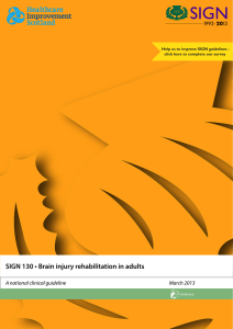 SIGN 130 • Brain injury rehabilitation in adults