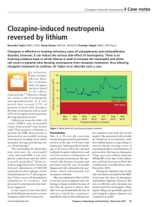 Clozapine-induced neutropenia reversed by lithium