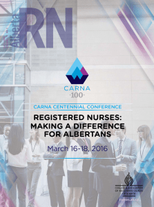 Fall 2015 - College and Association of Registered Nurses of Alberta