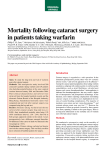 Mortality following cataract surgery in patients taking warfarin