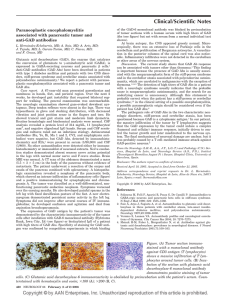 Clinical/Scientific Notes Paraneoplastic encephalomyelitis