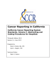 Cancer Reporting in California