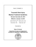 Traumatic Brain Injury Medical Treatment Guidelines  Revised: November 26, 2012