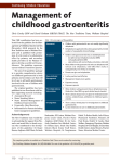 Management of childhood gastroenteritis