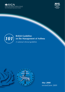 101 SIGN British Guideline on the Management of Asthma