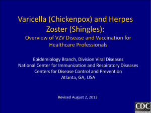 Varicella (Chickenpox) and Herpes Zoster (Shingles): Healthcare Professionals
