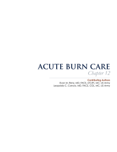 ACUTE BURN CARE Chapter 12 Contributing Authors