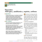 Sinusitis: Allergies, antibiotics, aspirin, asthma M ■