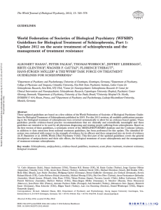 World Federation of Societies of Biological Psychiatry (WFSBP)