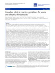 Canadian clinical practice guidelines for acute and chronic rhinosinusitis Open Access