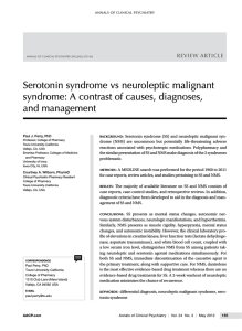 Serotonin syndrome vs neuroleptic malignant syndrome: A contrast of causes, diagnoses,