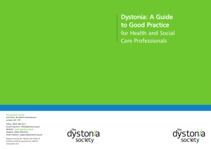 Dystonia: A Guide to Good Practice for Health and Social Care Professionals