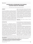 CONTINUOUS ULTRASOUND FOR CHRONIC PLANTAR FASCIITIS TREATMENT