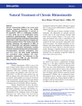 Natural Treatment of Chronic Rhinosinusitis Sinusitis Review