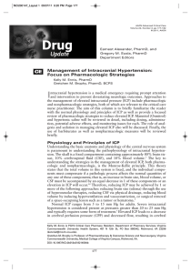 Drug Update Management of Intracranial Hypertension: Focus on Pharmacologic Strategies